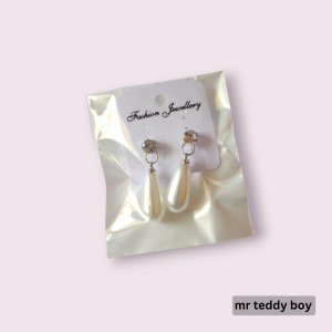 stone pearl earrings-mrteddyboy